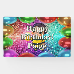 Honey Bee Personalised character birthday banner