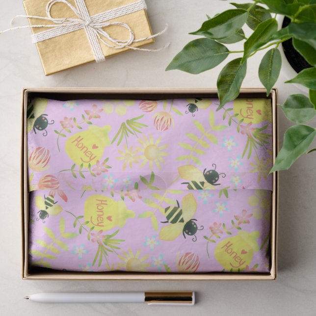 Honey Bee Pink Tissue Paper (Gift)