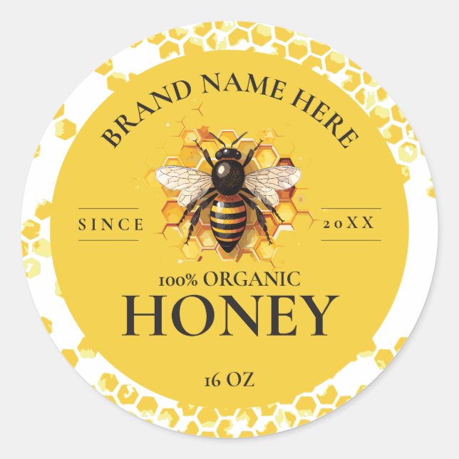 Honey Bee Product Round Label (Front)