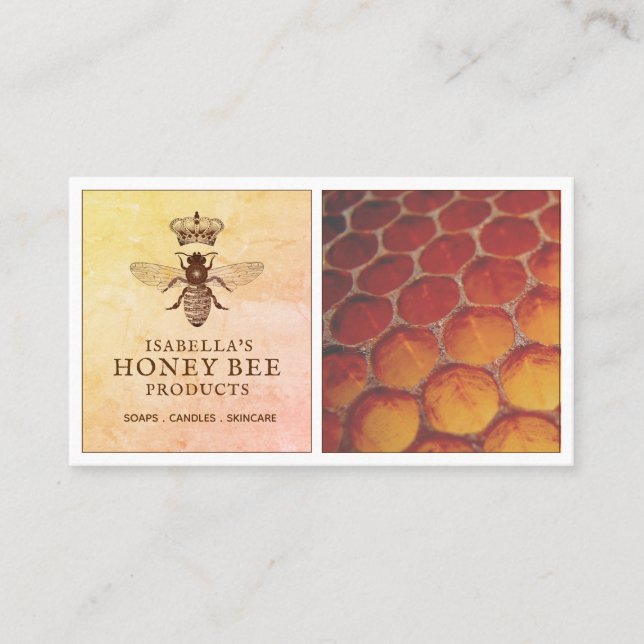 Honey Bee Products  Business Card (Front)