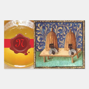 HONEY BEE, RED WAX SEAL MONOGRAM