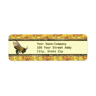 Honey Bee Return Address Label
