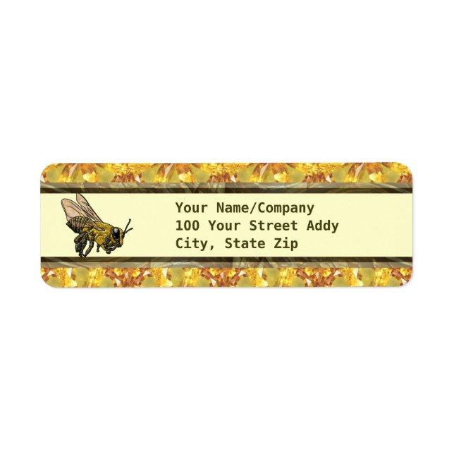 Honey Bee Return Address Label (Front)