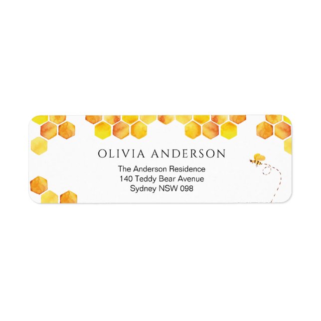  Honey bee return address label (Front)