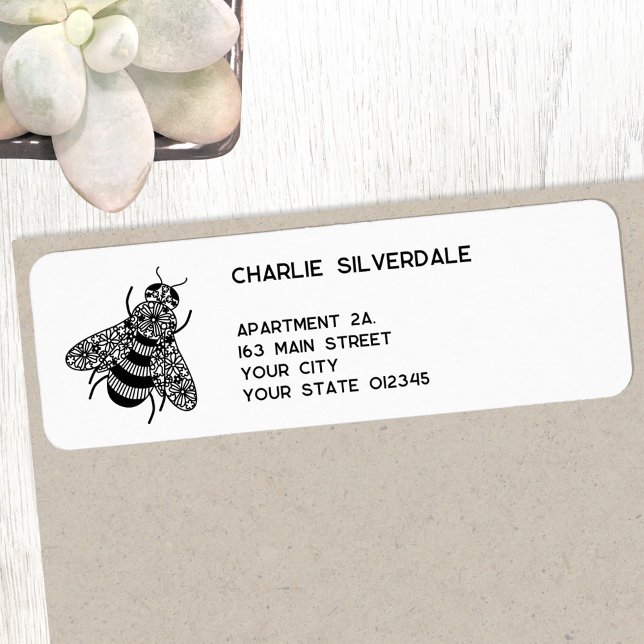 Honey Bee Return Address Label (Creator Uploaded)