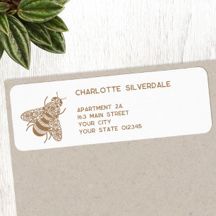 Honey Bee Return Address Label