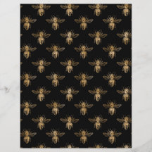 Honey Bee Scrapbook Paper Sheet
