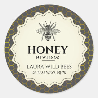Honey Bee Seller Apiarist Vintage Classic Round Sticker