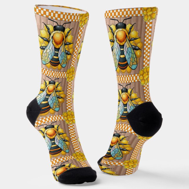 Honey Bee Socks (Angled)