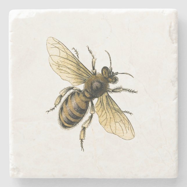 Honey Bee Stone Coaster (Front)