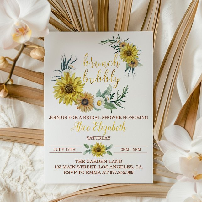 Honey Bee Sunflower Baby Shower Invitation (Creator Uploaded)