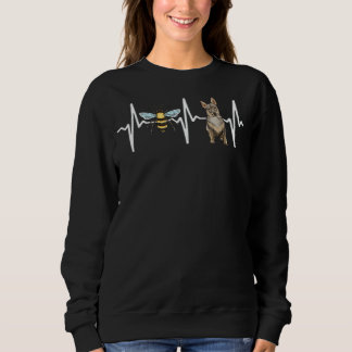 Honey Bee Swedish Vallhund Heartbeat Dog Sweatshirt