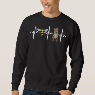 Honey Bee Swedish Vallhund Heartbeat Dog Sweatshirt