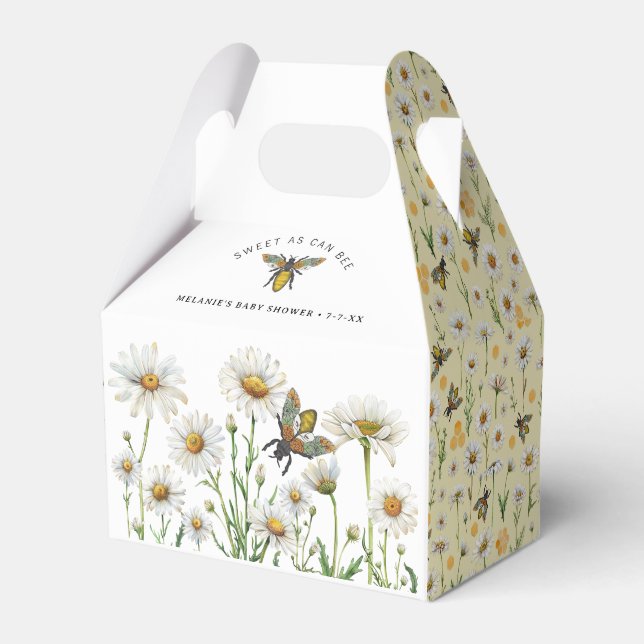 Honey Bee Sweet As Can Bee Baby Shower Favour Boxe Box (Front Side)