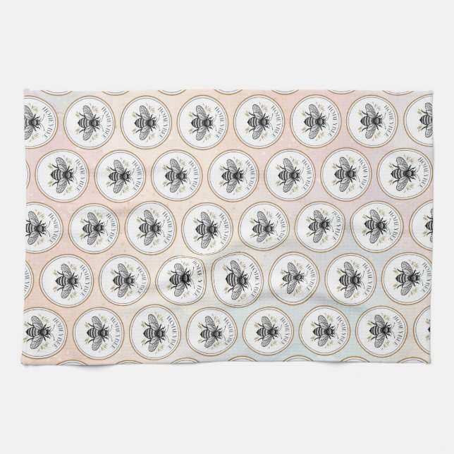 Honey Bee Tea Towel (Horizontal)