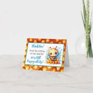 Honey bee themed Boy's Baby Shower Thank You Card