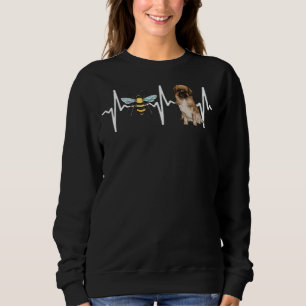 Honey Bee Tibetan Spaniel Heartbeat Dog Sweatshirt