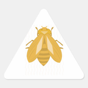 Honey Bee Triangle Sticker