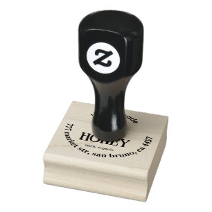 Honey Bee Vintage Family Name & Return Address Rubber Stamp