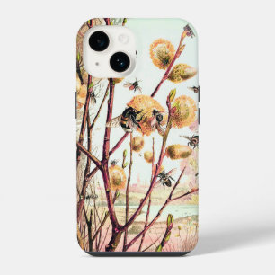 Honey bee vintage illustration iPhone 14 case