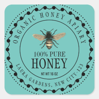 Honey Bee Vintage Jar Minimal Paper Product Label