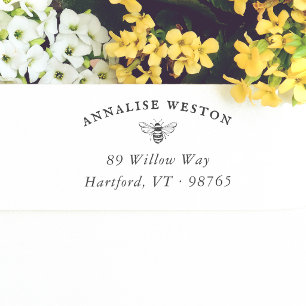 Honey Bee Vintage Preppy Return Address Self-inking Stamp