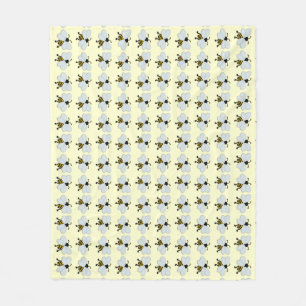 Honey Bee Watercolor Fleece Blanket