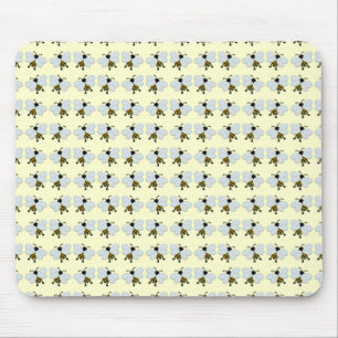 Honey Bee Watercolor Mouse Pad