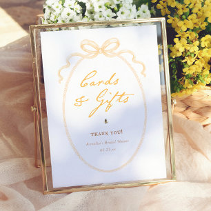 Honey Bee Whimsical Bridal Shower Cards & Gifts Poster