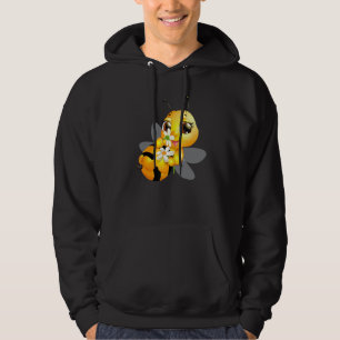 Honey Bee With Daisy Girls & Women's Hoodie