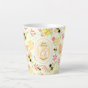 Honey Bee Yellow Latte Mug