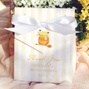 Honey Bee Yellow Stripes Bridal Shower Thank You Favour Box
