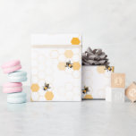 Honey Bees and Honey Comb Gift Wrapping Paper<br><div class="desc">This adorable pattern is a part of my Shabby Chic pattern collection, which is heavily inspired by my own rural small town upbringing. A tonne of time and love went into making this collection what it is, and these adorable honey bees buzzing around honey combs make a timelessly charming addition...</div>
