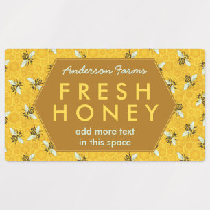 Honey Bees and Honeycomb Apiary Farm Business Jar