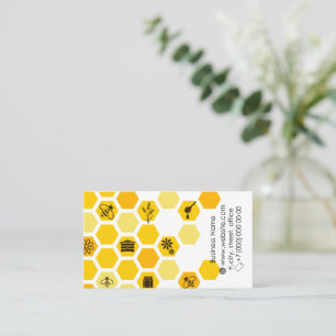 Honey, bees and honeycombs business card