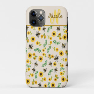 Honey Bees and Sunflowers Personalised  Case-Mate iPhone Case