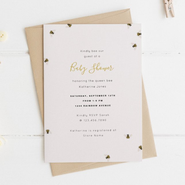 Honey Bees Baby Shower Invitation (Creator Uploaded)