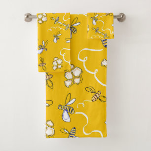 Honey Bees Bath Towel Set