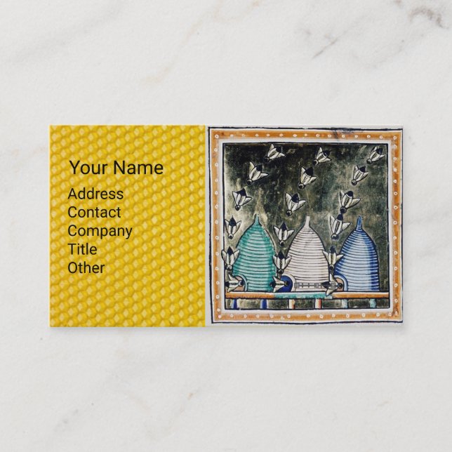 HONEY BEES, BEE HIVES ,BEEKEEPING,BEEKEEPER,APIARY BUSINESS CARD (Front)