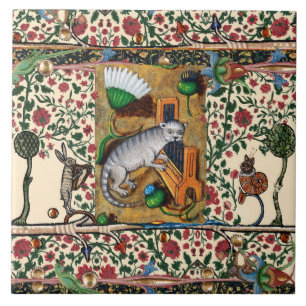 HONEY BEES,BEEHIVES,SPRING FLOWERS Yellow Green Ceramic Tile