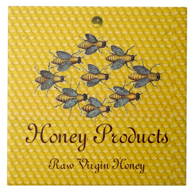 HONEY BEES / BEEKEEPER BEEKEEPING APIARY CERAMIC TILE (Front)