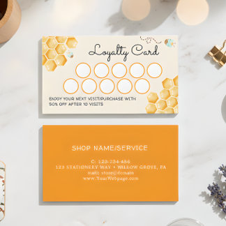 Honey bees beekeeper loyalty card