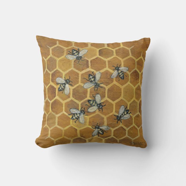 Honey Bees Cushion (Front)