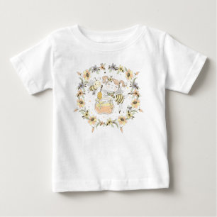 Honey Bees, Fairy & Baby Bees In Seamless Pattern T-Shirt