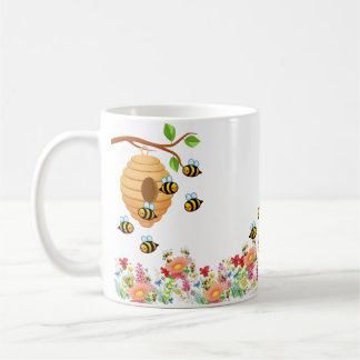 Honey Bees & Flowers  Coffee Mug