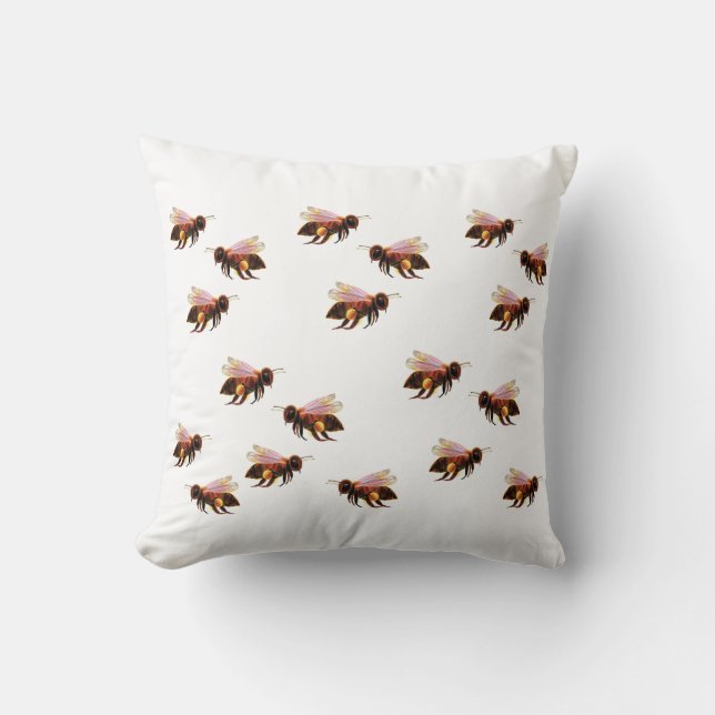 Honey Bees Flying   Cushion (Front)