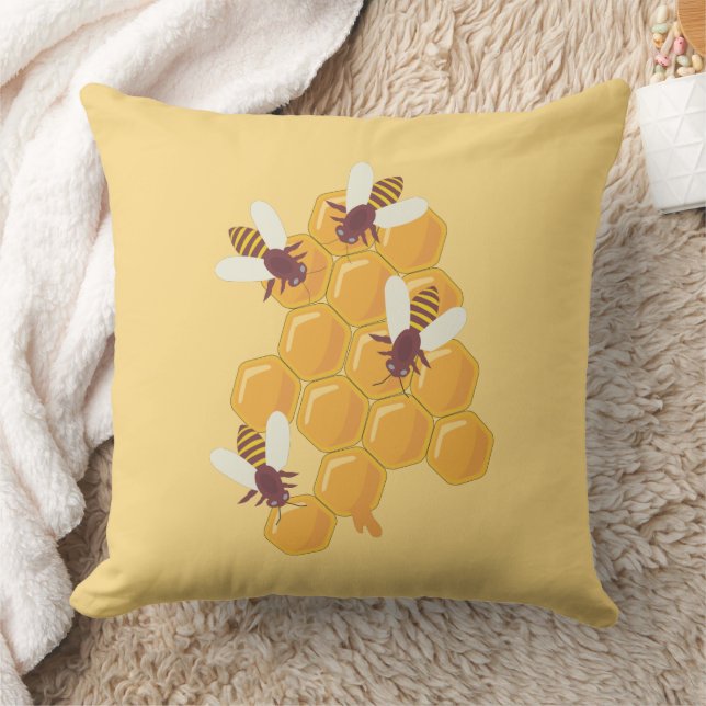 Honey Bees & Honey Cushion (Blanket)