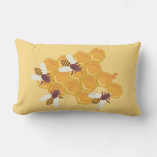 Honey Bees & Honey Lumbar Cushion