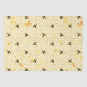 Honey Bees & Honeycomb Pattern Tissue Paper