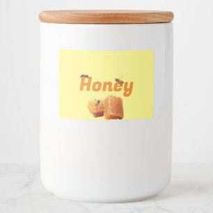 Honey Bees on Honeycomb Food Label Set